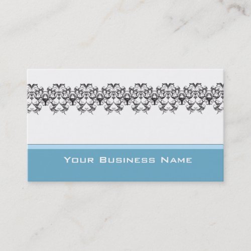 Elegant &amp; simple blue, white &amp;black business card