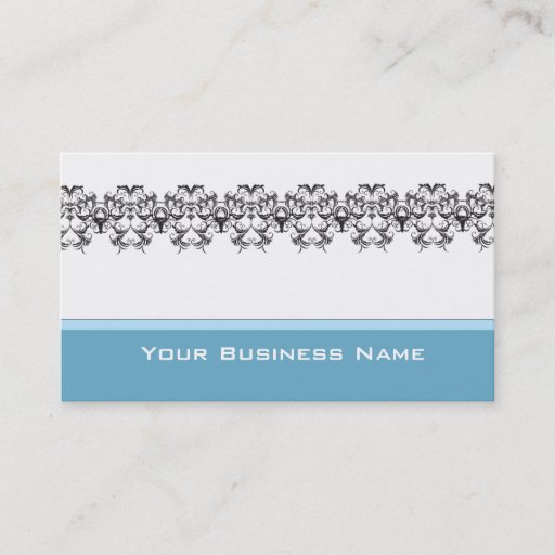 Customizable Elegant &amp; simple blue, white &amp;black business card