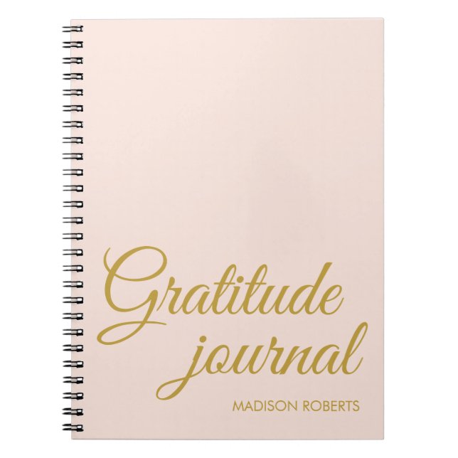 Elegant simple blush pink gratitude journal (Front)