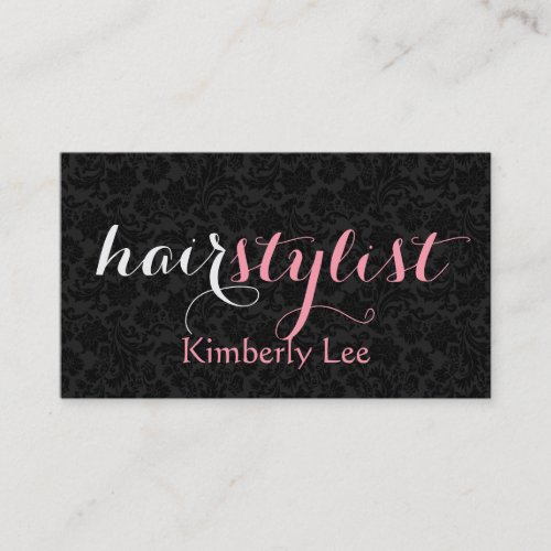 Elegant Simple  Bold HairStylist Business Card