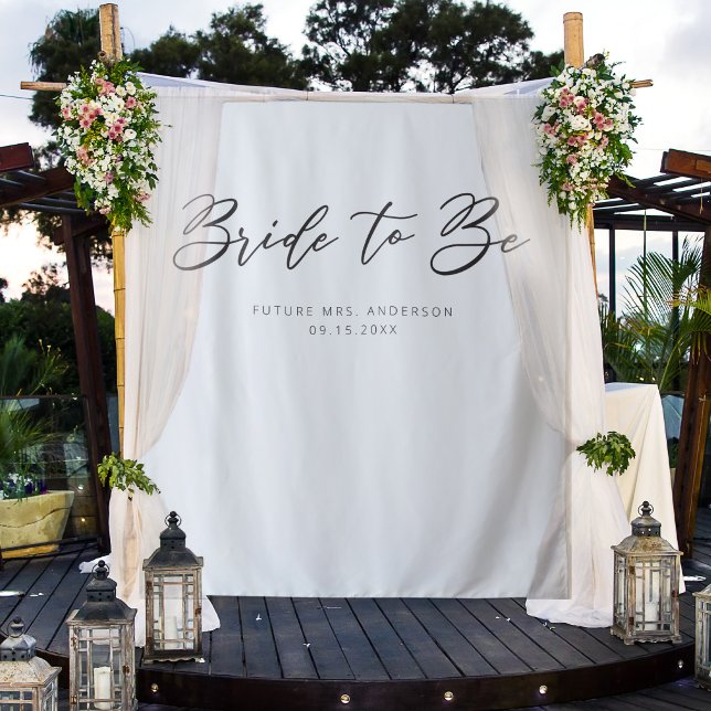 Elegant Simple Bride to Be Bridal Shower Tapestry (Creator Uploaded)