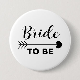 Elegant & Simple Bride To Be Button
