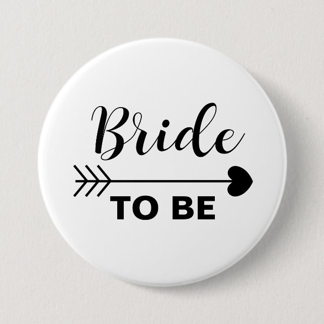 Elegant & Simple Bride To Be Button (Front)