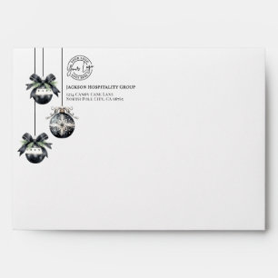 Elegant Simple Business Logo Holiday Envelope