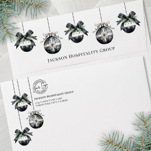 Elegant Simple Business Logo Holiday Envelope