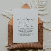 Modern Elegant Photo Elopement Reception Invitation