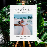 Elegant Simple Calligraphy Photo Wedding Welcome Poster<br><div class="desc">This simple wedding welcome sign features elegant calligraphy with a photo.  For more advanced customization of this design,  please click the Customize Further link to change font,  size,  and color.</div>