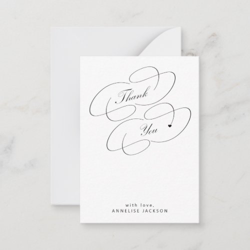Elegant simple calligraphy script thank you