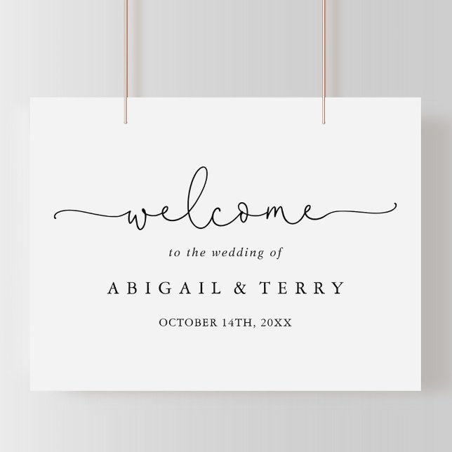 Elegant Simple Calligraphy Wedding Welcome Sign (Creator Uploaded)