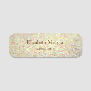 Elegant Simple Chic Colorful Bokeh Name Tag
