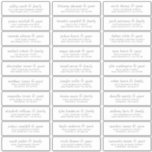 Elegant Simple Chic Wedding Guest Names Address Sticker<br><div class="desc">Composed of simple sans serif and modern serif typography. These elements are simple,  elegant,  and modern. This has 30 stickers. 
 
 This is designed by White Paper Birch Co. exclusive for Zazzle.
 
 Available here:
 http://www.zazzle.com/store/whitepaperbirch</div>