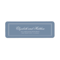 Dusty Blue Modern Minimalist Return Address Label