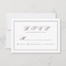 Elegant Simple Classic Cassis Wedding