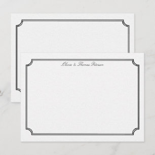 Elegant Simple Classic Estate Frame Wedding Couple Note Card