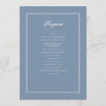 Elegant Simple Classic Faded Blue & White Wedding