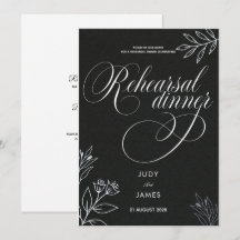 elegant simple classic rehearsal dinner