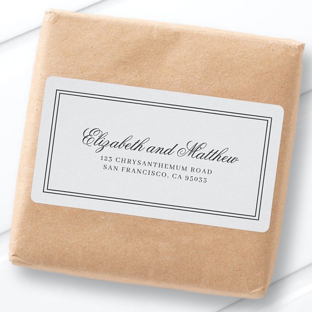 Elegant Simple Classic Wedding Return Address Label (Creator Uploaded)
