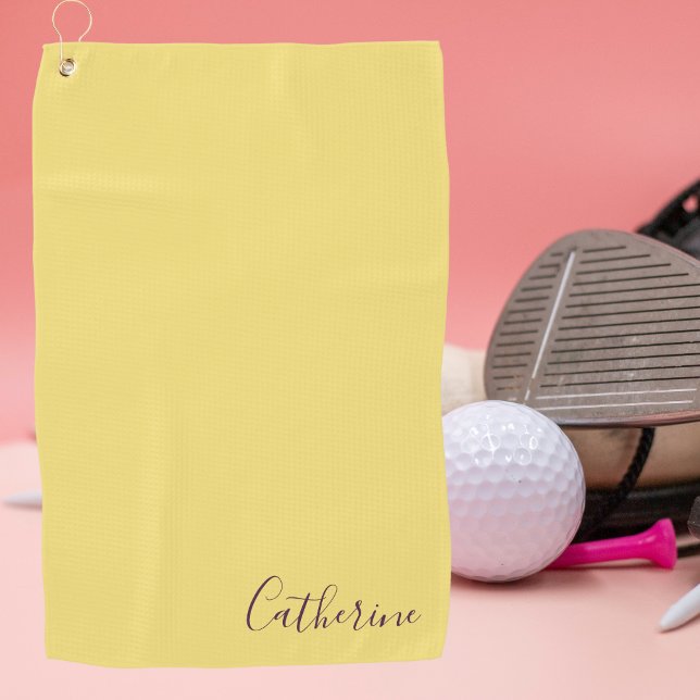 Elegant Simple Classy Modern Monogrammed Golfer  Golf Towel (Creator Uploaded)