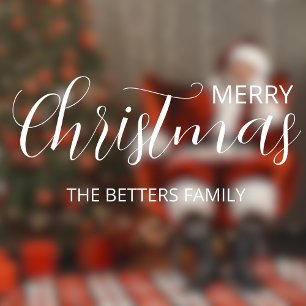 Elegant Simple Clean Christmas Window Cling
