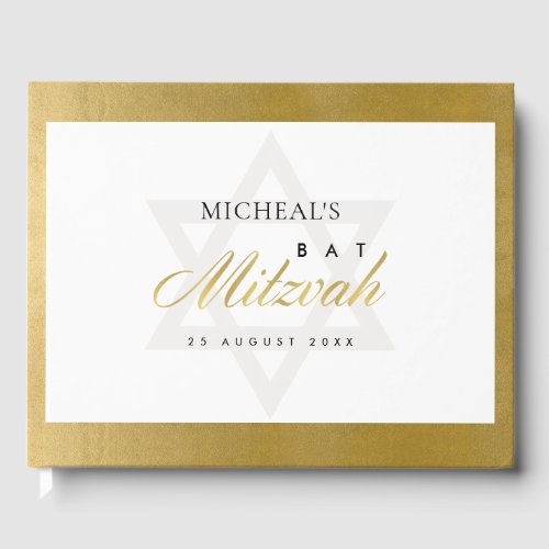 ELEGANT SIMPLE CLEAN FAUX GOLD BAR BAT MITZVAH