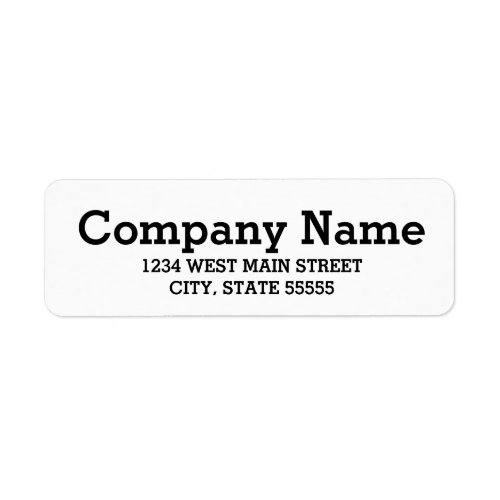 Elegant Simple Company Return Label