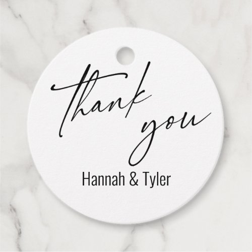 Elegant Simple Contemporary Handwriting Thank You Favor Tags
