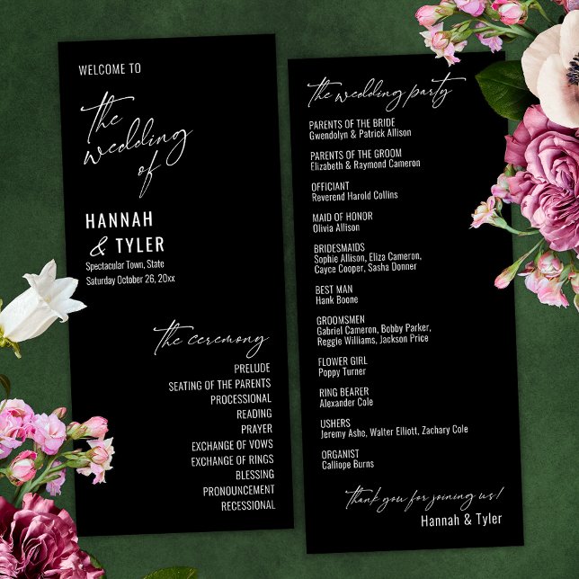 Elegant Simple Contemporary Typography Black Program (Creator Uploaded)