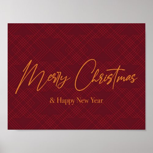 Elegant simple cool design of Merry Christmas Poster