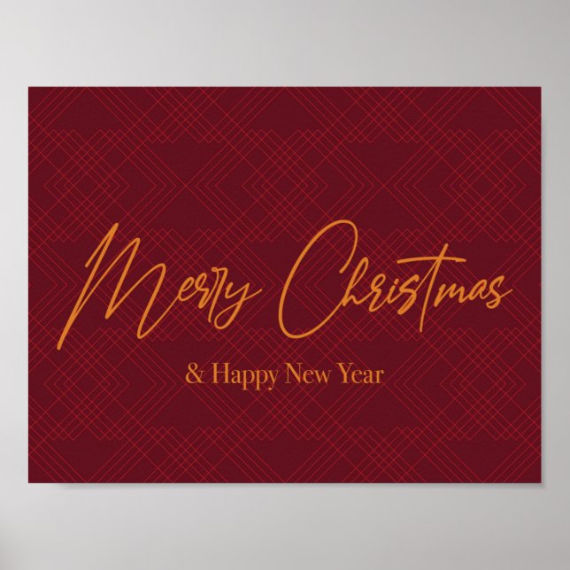 Elegant, simple, cool design of Merry Christmas Poster (Front)