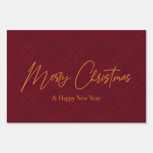 Elegant simple cool design of Merry Christmas Sign