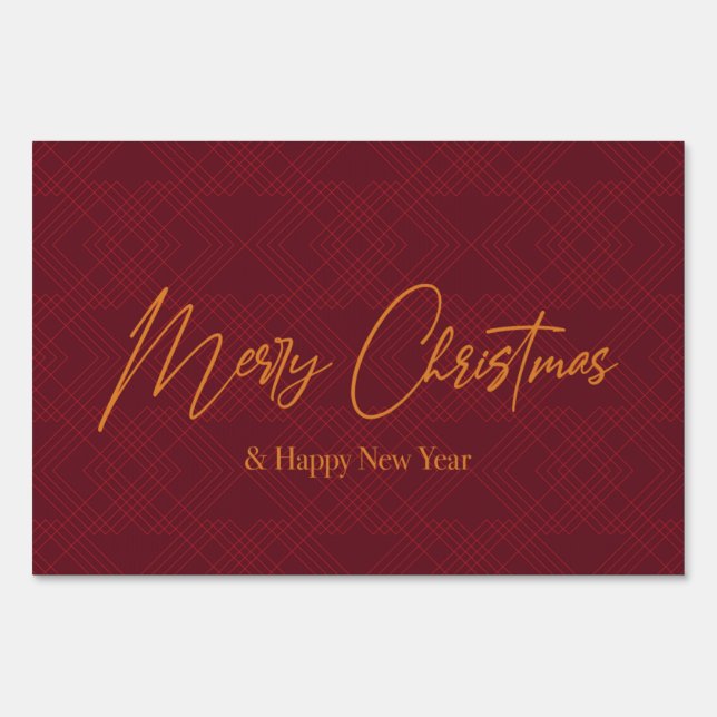 Elegant, simple, cool design of Merry Christmas Sign (Front)