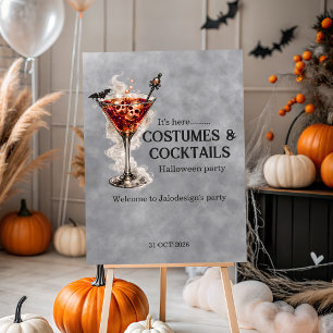 Elegant Simple Costumes Cocktails Halloween Party Foam Board