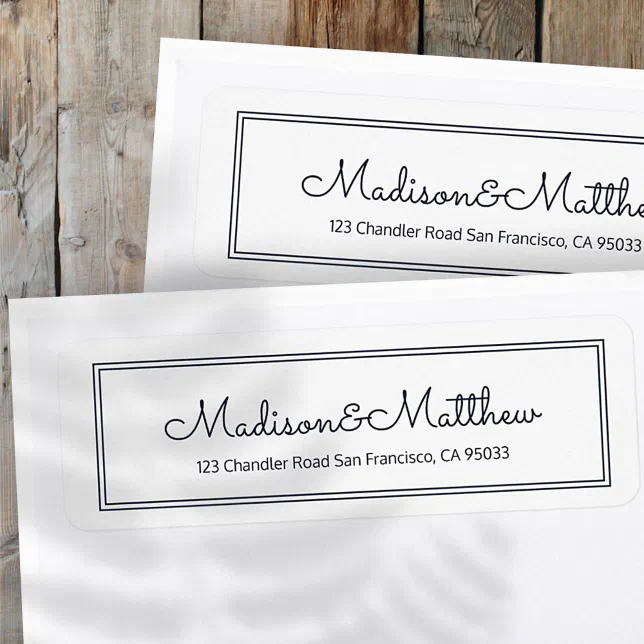 Address Label Cursive Elegant Simple Cursive Script Return Address Label | Zazzle