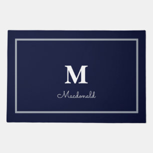 Elegant Simple Custom Monogram  Doormat