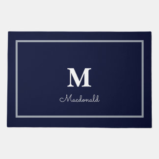 Elegant Simple Custom Monogram  Doormat