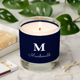 Elegant Simple Custom Monogram Scented Candle