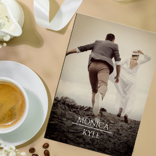 Elegant Simple Custom Photo Filter Valentine's Holiday Card