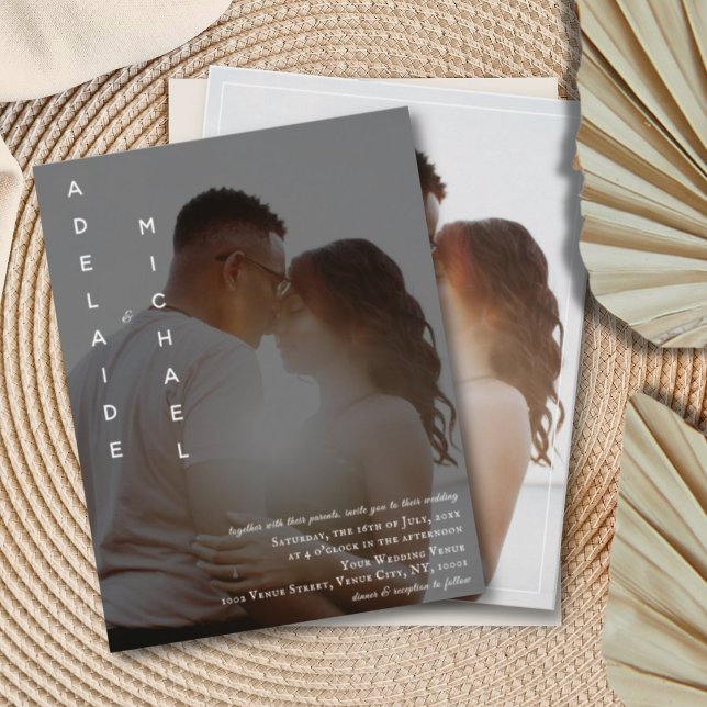 Elegant Simple Custom Photo Wedding Invitation (Creator Uploaded)