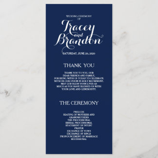 Elegant Simple Custom Wedding Program