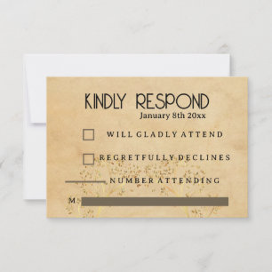 Elegant Simple Cute Gray 20th Birthday RSVP Card