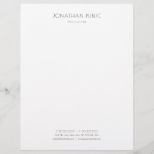 Elegant Simple Design Black White Template Modern Letterhead