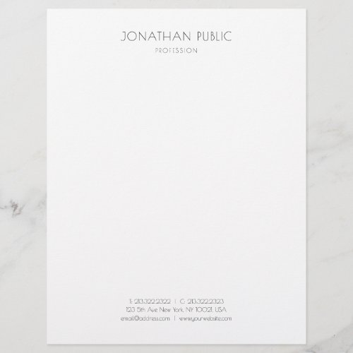 Elegant Simple Design Black White Template Modern Letterhead