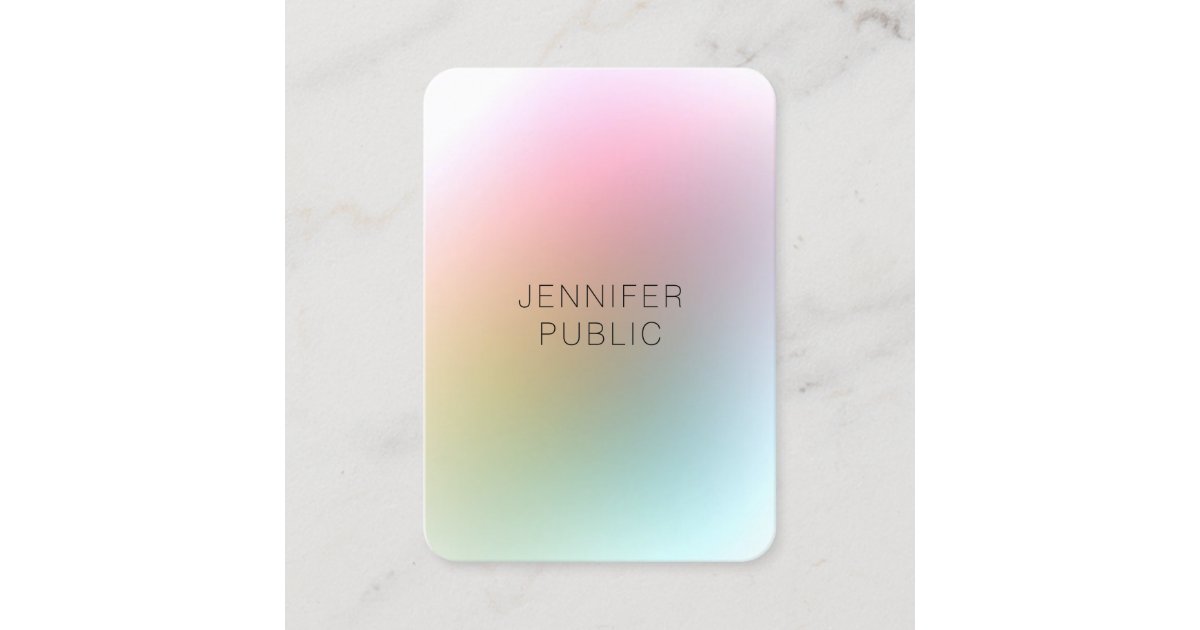 Elegant Simple Design Colorful Modern Trendy Business Card | Zazzle