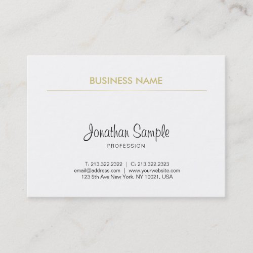 Elegant Simple Design Handwritten Script Trendy Business Card