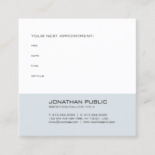 Elegant Simple Design Modern Appointment Reminder Card