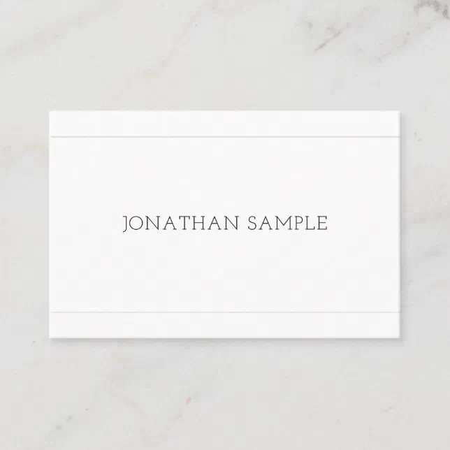 Elegant Simple Design Modern Luxury Plain Trendy Business Card | Zazzle