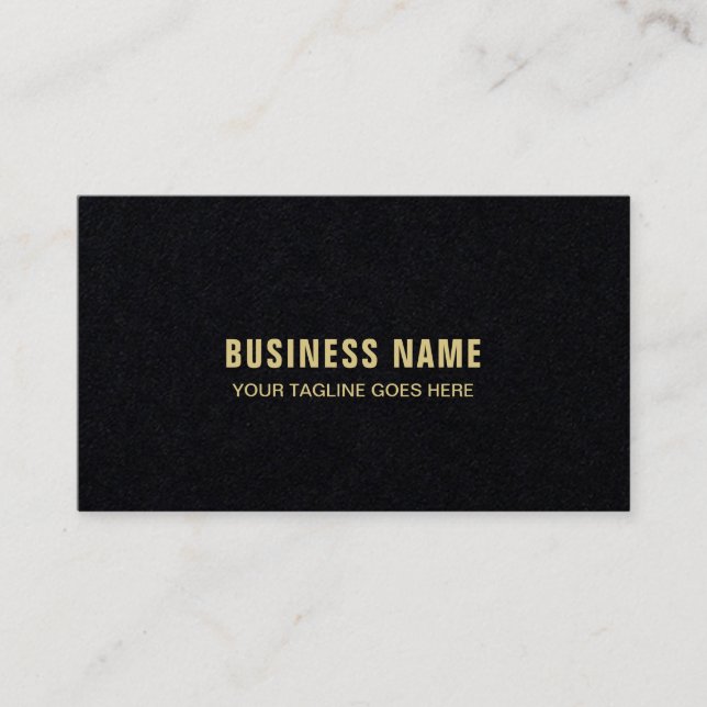 Elegant Simple Design Modern Luxury Premium Black Business Card (Front)