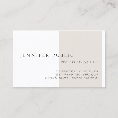 Elegant Simple Design Modern Minimalist Template Business Card
