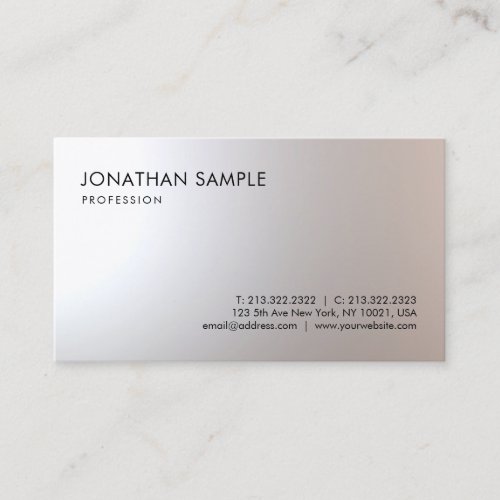 Elegant Simple Design Modern Minimalist Trendy Business Card
