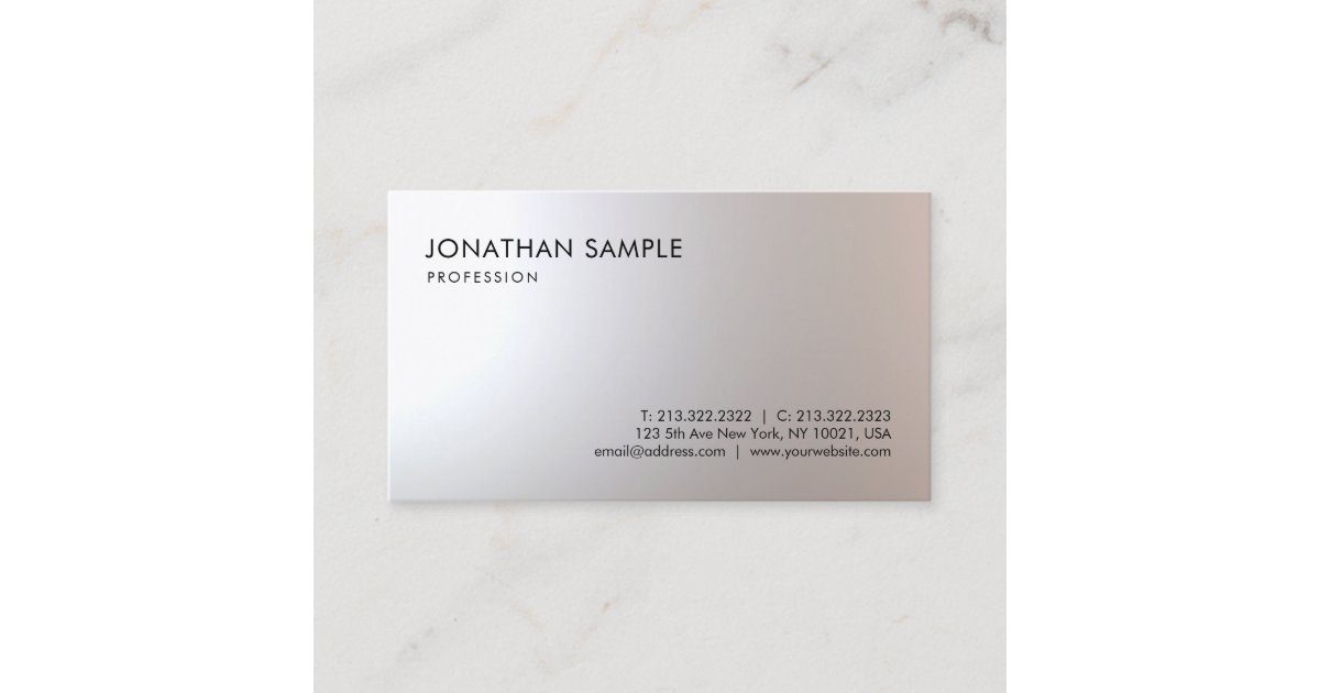 Elegant Simple Design Modern Minimalist Trendy Business Card | Zazzle